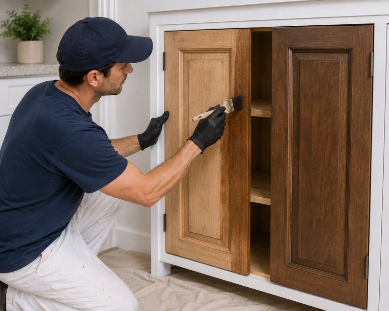 Oak Cabinet Refinishing in Carmel, IN